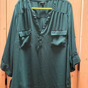 Torrid Harper Pullover Blouse, 3/4 sleeves Size 4 (4x, 26)